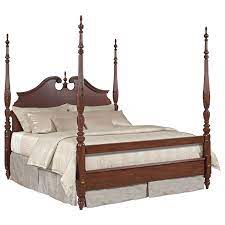 This is a new traditional king size mahogany rice carved poster bed by leighton hall furniture. Kincaid Furniture Hadleigh 607 326p King Rice Carved Poster Bed With Pediment Headboard And Blanket Rail Footboard Northeast Factory Direct Panel Beds
