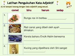 Download as docx, pdf, txt or read online from scribd. Latihan Pengukuhan Kata Adjektif