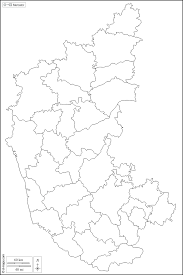 Karnataka outline map black and white. Karnataka Free Map Free Blank Map Free Outline Map Free Base Map Outline Districts White