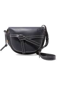 loewe gate small bi colour leather cross body bag in brown modesens