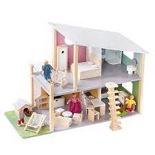 Scopri ricette, idee per la casa, consigli di stile e altre idee da provare. Puppenhaus Aus Holz Mit 23 Tlg Mobelset 4 Puppen Und Hund Nelly Howa Mytoys