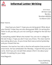 How to write multiple letters students regarding their performance in the test and exams.with different 1.roll numbers 2. Informal Letter Informal Letter Format Sample Example