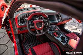 Presenting Hellcat S Ascetic Interior Reworked By Prior Design Gmbh Priordesign Dodge C Dodge Challenger Interior Dodge Challenger Custom Dodge Challenger