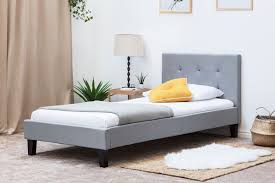 modern grey fabric upholstered low headboard single bed frame bed design modern bed design king size bed frame