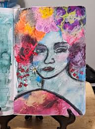 What are some tips for overcoming creative blocks in mixed media art?