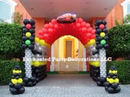 He's loving race cars right now, so it made an easy theme. Cars Balloons Decor Cars Birthday Party Disney Cars Theme Birthday Party Hotwheels Birthday Party