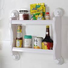 kitchen bathroom shelf suction cup rack