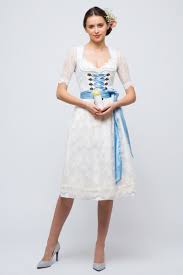 Aktuelle bilder und trends für ihre hochzeit im dirndl. Hochzeitsdirndl Catherina Blau Creme Kruger Online Bestellen