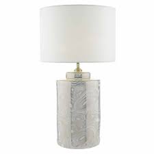 Ayesha Table Lamp White Gold Base Only A Glamorous Ceramic Table Lamp With A Lush Gold Graphic Pattern Reminis Table Lamp Base Table Lamp White Table Lamp