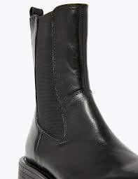 Shop now and get free shipping over $50. Leather Chelsea Chunky High Leg Boots M S Collection M S