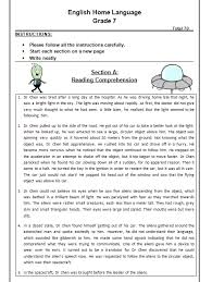 10 texts with 40 multipe choice questions. Exam Paper English Home Language And 1st Additional With Memo Grade 7 9 Teacha