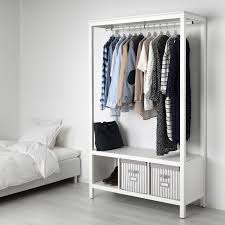 Hemnes Open Kledingkast Wit Gelazuurd 120x50x197 Cm Ikea In 2020 Open Wardrobe Ikea Wardrobe Hemnes
