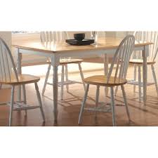 I got these table legs from van dyke's restorers and wanted to build a real butcher block kitchen table. Damen Butcher Block Farm Table With Turned Legs Finish Natural And White Walmart Com Walmart Com