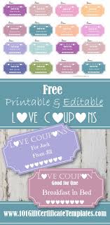 Free Printable Love Coupons That Can Be Personalized And Edited Before You Print Instant Downloa Free Coupon Template Coupon Template Templates Printable Free