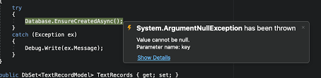 Error Using Entityframework Core With Sqlite In Xamarin Ios Stack Overflow