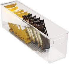 Find many great new & used options and get the best deals for interdesign kitchen binz storage solutions 4 pc set refrigerator freezer cabinet at the best online prices at ebay! Amazon Com Interdesign Cabinet Kitchen Binz Kitchen Storage Container Long Plastic Storage Boxes For The Fridge Freezer Or Pantry Clear