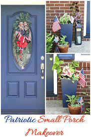 Mix and match red, white & blue patriotic party supplies with our solid color tableware for a look all your own! Colorful Patriotic Small Porch Decor Idea For The 4th Of July
