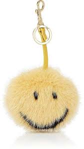 Anya Hindmarch Women S Smiley Mink Fur Bag Charm Fur Bag Charm Fur Bag Anya Hindmarch Bag