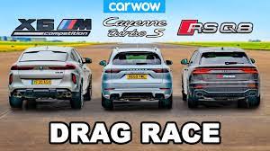Bmw X6m V Audi Rsq8 V Porsche Cayenne Turbo S Drag Race Youtube Turbo S Cayenne Turbo Porsche Cayenne