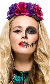 Diadema de Catrina Flores para adulto