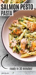 Salmon Pesto Pasta Salmon Pasta Recipes Salmon Pesto Pasta Pesto Salmon Recipe