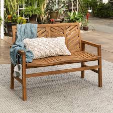 Breakwater Bay Skoog Chevron Wooden Garden Bench Reviews Wayfair Wooden Garden Benches Outdoor Loveseat Walker Edison Furniture Company