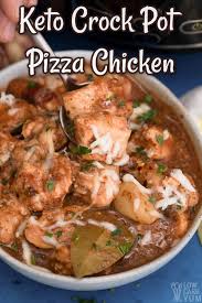 Jun 12, 2017 · our crock pot bacon broccoli chicken recipe is one of our favorite ways to cook up chicken and if you are eating low carb, this dish only has 2.4 net carbs per serving! Keto Crock Pot Crustless Chicken Pizza Casserole Low Carb Yum
