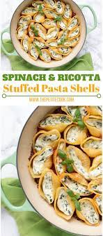 Classic Italian Spinach And Ricotta Stuffed Pasta Shells Have All It Takes To Become A Family Favourite Dinner Party Recipes Pasta Dishes Stuffed Pasta Shells