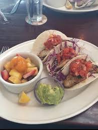 The bahama breeze menu is comprised of dishes featuring every type of protein, so there are a ton of options when you're looking for a healthy meal choice and plenty of meals that might not be high in protein, these tacos have enough for an entire day, as well as the same amount of fiber as two apples. Fish Tacos With Side Of Fruit Picture Of Bahama Breeze Sunrise Tripadvisor