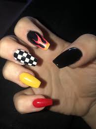 Unas Unasdecoradas Unaslindas Unasdegel Unashermosas Manicura Manos Fuego Unasfuego Cazzu Grunge Nails Edgy Nails Swag Nails