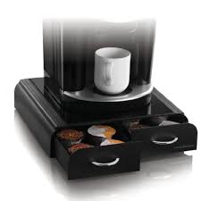 Vertuoline machines have a capsule scanning system, which restricts the use of 3rd party capsules but customizes extraction parameters to the specific vertuoline machines don't extract with a pump but instead use centrifusion — that's what nespresso calls the rapid capsule spinning which is used. Mind Reader Anchor Coffee Pod Storage Drawer For Tassimo T Discs Vertuoline Nespresso Capsules Black Compare Coffee