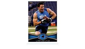He was drafted by the panthers ninth overall in the 2012 nfl draft.kuechly played college football at boston college where he was recognized twice as a consensus. Amazon Com 2012 Topps Football Rookie Card 433 Luke Kuechly Mint Collectibles Fine Art