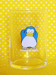 パピプペンギンズ のサントリー ノベルティグラス 1983年ごろから登場した缶ビールのキャラクター 子供時代 レトロなおもちゃ レトロな広告