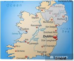 Bangor (irisch beannchar) ist eine stadt mit etwa 60.000 einwohnern in nordirland, county down, district ards and north down. Leinwandbild Landkarte Von Irland Und Nordirland Pixers Wir Leben Um Zu Verandern