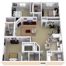 Denah Rumah Sederhana 3 Kamar Tidur Denah Rumah Minimalis 3 Desain Rumah Minimalis 3 Kamar Tidur 1 Floor Plan Design Sims House Plans Home Design Floor Plans