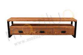 Ahşap tv ünitesi modelleri evinizin şıklığını taçlandırmak için hazır! Rokko Masif Ahsap Tv Sehpasi Cekmeceli Mozilya