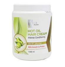 If you have dry hair, olive oil will help you c troll the fritz and smooth each hair strand. Spa System Hot Oil Hair Cream Olive Oil 1000 Ml