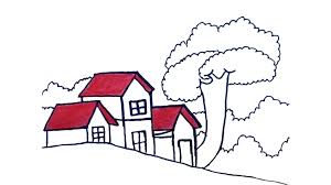 Grass and lake front, and the second line is for the foothill. Landscape Drawing Easy Landscape Drawing For Kids