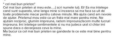 Descriere de tip portret a colegului de banca. O Compunere Sa Descriem Cel Mai Bun Prieten Descriere De Tip Portret Si Sa Avem Trei Hiperbole Brainly Ro