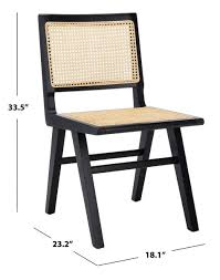 Hattie Rattan Dining Chair Set Of 2 Safavieh In 2020 Cane Dining Chairs Rattan Dining Chairs Dining Chairs