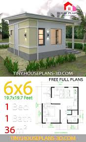 Created by top home plan designers, these single storey houses are optimized to provide you with. One Bedroom House Design Plans 6x6 With Shed Roof Samphoas Plan