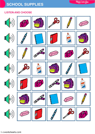 School Objects Interactive And Downloadable Worksheet You Can Do The Exercises Online Or Download T School Supplies School Supplies List Elementary Worksheets