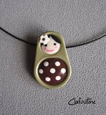 Pendentif Clafette Marron Chocolat Et Pois Blancs Pendentif Clafoutine Fait Maison Super Idee C Est Fait Recycled Jewelry Pop Tab Crafts Soda Tab Crafts