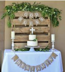 Simple Yet So Beautiful For A Little Boys First Communion Baptism Party Decorations Baptism Party Boy Holy Communion Party