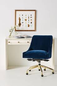 Finebuy revolving chair velvet desk chair design swiveling chair with backrest. Elowen Swivel Office Chair Anthropologie Uk