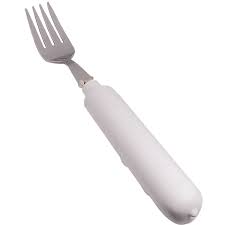 Hot promotions in fork grip on aliexpress: Comfort Grip Utensils Straight Fork