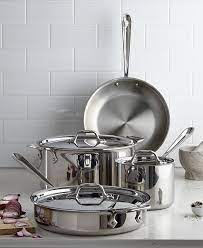 Consider adding a china cabinet & hutch to store essentials or showcase your favorite crystal and dishware. All Clad Stainless Steel 7 Pc Cookware Set Created For Macy S Reviews Cookware Sets Macy S