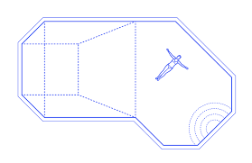 What are the dimensions of a grecian swimming pool? Grecian Lazy L Swimming Pools Dimensions Drawings Dimensions Com