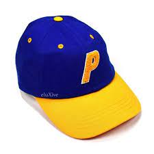 Palace Blue Yellow Chenille P Logo Hat Yellow Chenille P Logos Blue Yellow