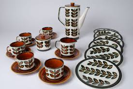 Vintage Coffee Or Chocolate Set Boch Belgium Rambouillet 60 S Servies Interieur